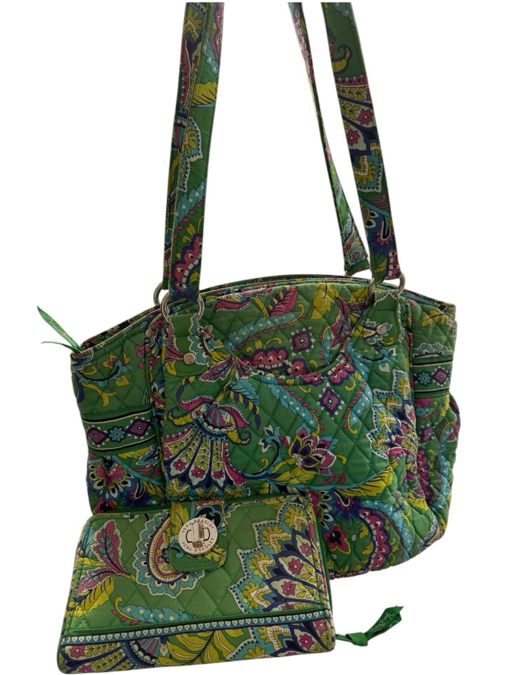 Vera Bradley Quilted Tote & Wallet Set